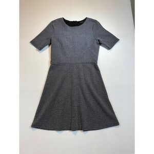 Forest Lily Women's Gray Geometric Print Fit and Flare Short Sleeve Dress
